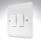 MK Electric Switches & Sockets MK Electric 10A 2-Gang 2-Way Light Switch