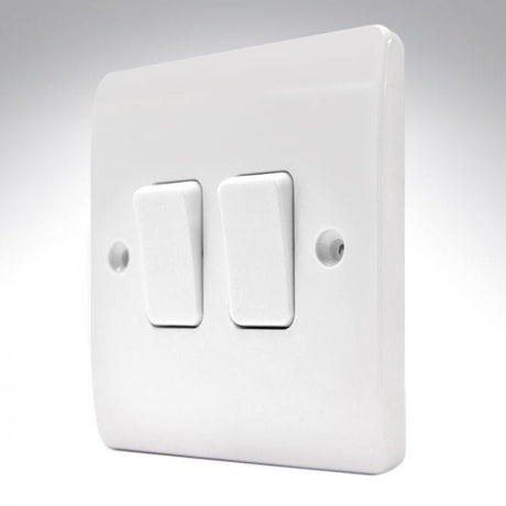 MK Electric Switches & Sockets MK Electric 10A 2-Gang 2-Way Light Switch