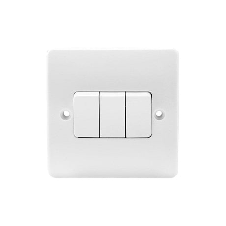 MK Electric Switches & Sockets MK Electric 10A 3-Gang 2-Way Light Switch