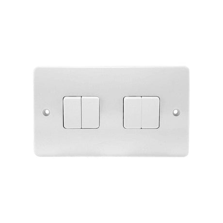 MK Electric Switches & Sockets MK Electric 10A 4-Gang 2-Way Light Switch