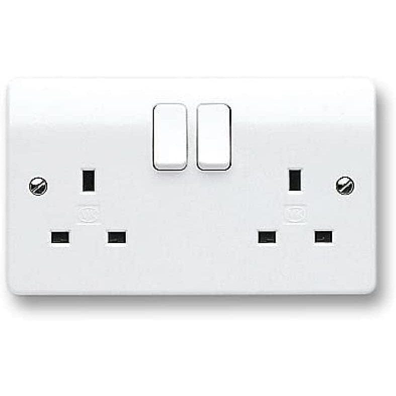 MK Electric 13A Double 2-Gang Socket | Supply Master | Accra, Ghana