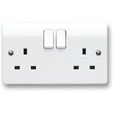 MK Electric Switches & Sockets MK Electric 13A Double 2-Gang Socket