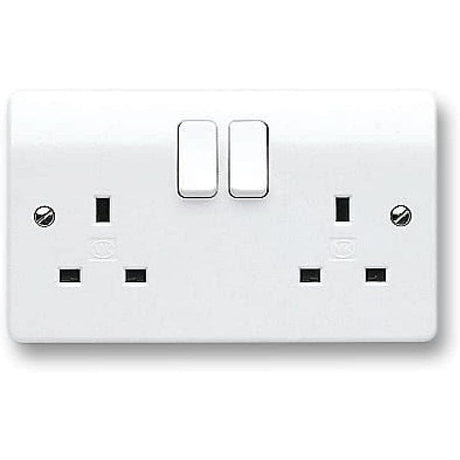 MK Electric Switches & Sockets MK Electric 13A Double 2-Gang Socket