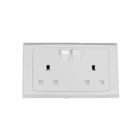 MK Electric Switches & Sockets MK Electric 13A Double 2-Gang Socket