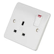 MK Electric Switches & Sockets MK Electric 13A Single 1-Gang Socket with Neon