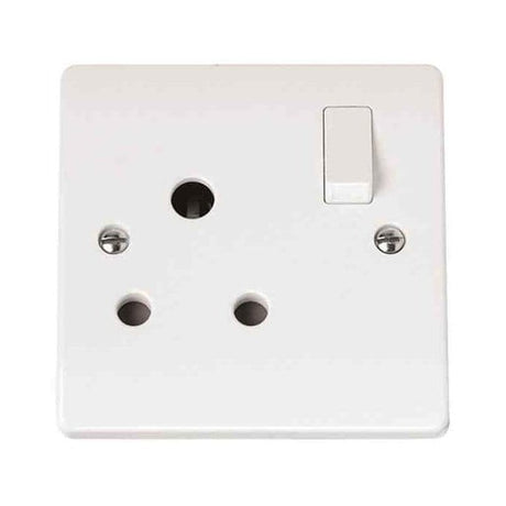 MK Electric Switches & Sockets MK Electric 15A Single Round Pin 1-Gang Socket