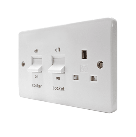 MK Electric Switches & Sockets MK Electric 3 x 6 45A Cooker Unit 13A Socket