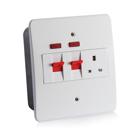 MK Electric Switches & Sockets MK Electric 6 x 6 45A Cooker Control Unit Switch 13A Socket