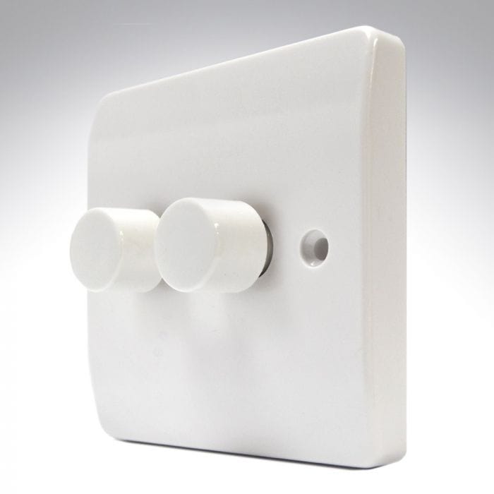 MK Electric Switches & Sockets MK Electric Dimmer Switch 2-Gang 2-Way