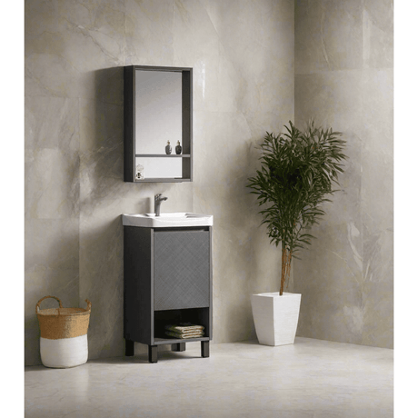 Nate bathroom Bathroom Vanity & Cabinets Bathroom Luxury 43cm Wall-Mounted Vanity Cabinet with Mirror - WK-K-9064