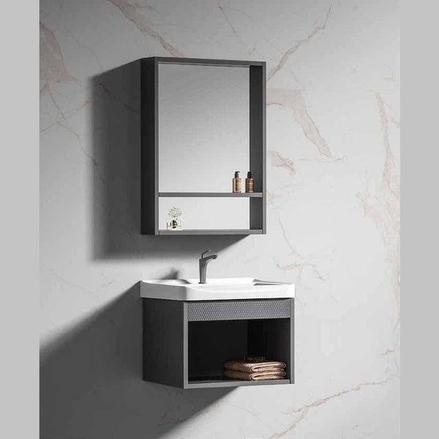 Nate bathroom Bathroom Vanity & Cabinets Bathroom Luxury 43cm Wall-Mounted Vanity Cabinet with Mirror - WK-K-9911