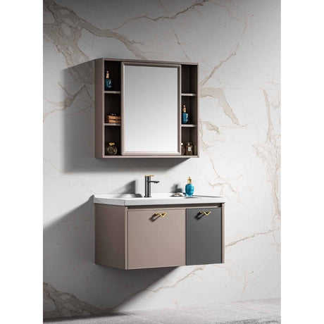 Nate bathroom Bathroom Vanity & Cabinets Bathroom Luxury 60cm Wall-Mounted Vanity Cabinet with Mirror - WK-K-9635