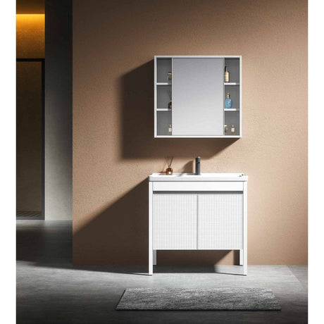 Nate bathroom Bathroom Vanity & Cabinets Bathroom Luxury 60cm Wall-Mounted Vanity Cabinet with Mirror - WK-K-9920