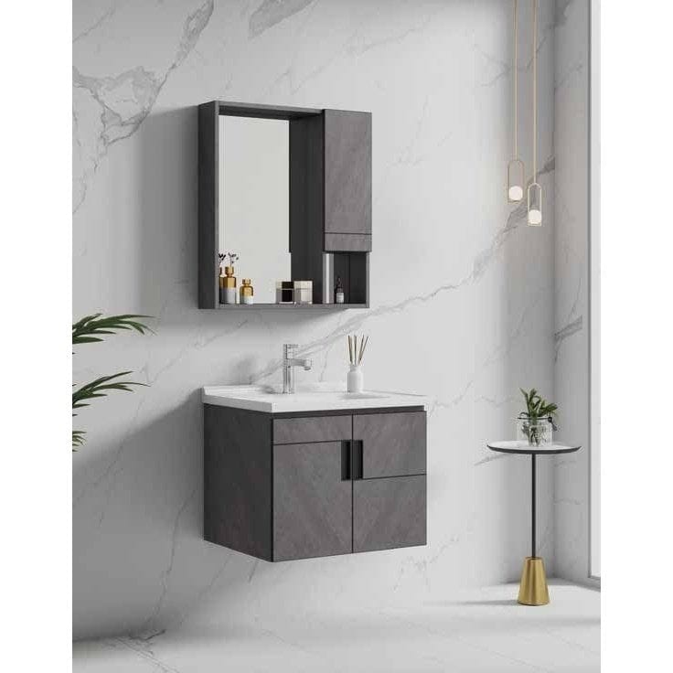 Nate bathroom Bathroom Vanity & Cabinets Frencia Bathroom Luxury 60cm Wall-Mounted Vanity Cabinet with Mirror - WK-K-9147