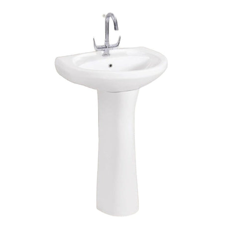 Nate bathroom Bathroom Sink Repose Ceramic Full Pedestal Wall Mount Wash Hand Basin