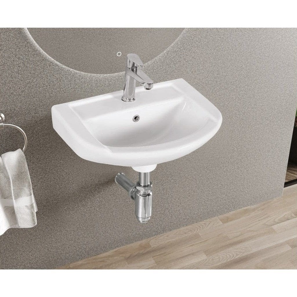 Nate bathroom Bathroom Sink Sunny Ceramic Wall Mount Wash Hand Basin 457x356mm