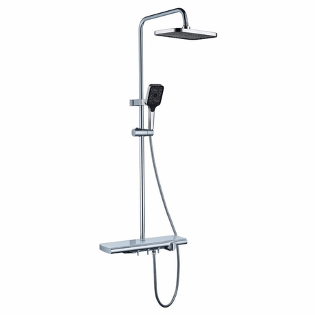 Nate bathroom Shower Set WK Bathroom Chrome Wall Mounted Three-Function Square Rain Shower Set - K-8852