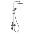 Nate bathroom Shower Set WK Bathroom Gun Grey Wall Mounted Four-Function Round Rain Shower Set - K-8822Q