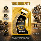 Nikai Engine Oils & Vehicle Fluids Nikai 5L Full Synthetic Low-Viscosity Petrol Engine Oil with API SP Performance - 0W20