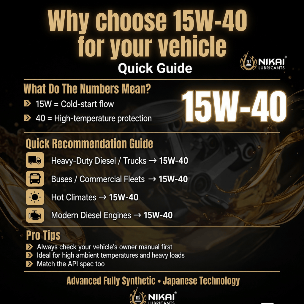 Nikai Engine Oils & Vehicle Fluids Nikai 5L Mineral Heavy-Duty Diesel Engine Oil with API CI-4 Performance for Trucks, Generators and Industrial Equipment - 15W-40