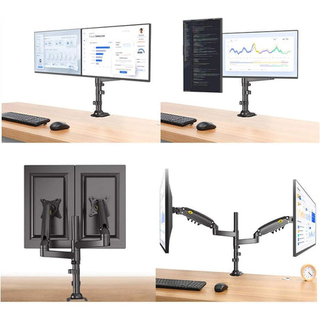 North Bayou Home Accessories NB North Bayou Dual Monitor Desk Mount Stand - H160-B