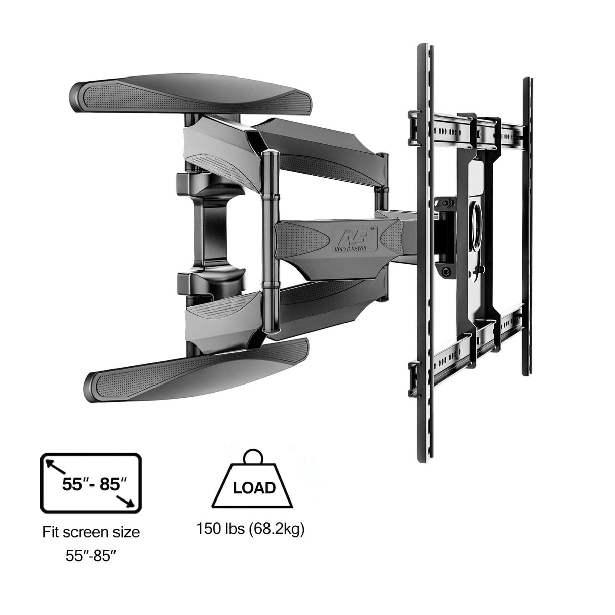 North Bayou Home Accessories NB North Bayou Full Motion Cantilever TV Wall Mount - P65