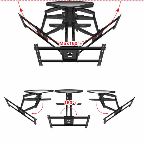 North Bayou Home Accessories NB North Bayou Full Motion Cantilever TV Wall Mount - P65