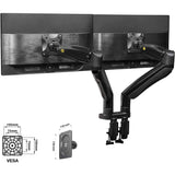 North Bayou Home Accessories NB North Bayou Full Motion Swivel Dual Monitor Desk Wall Mount Stand - H180