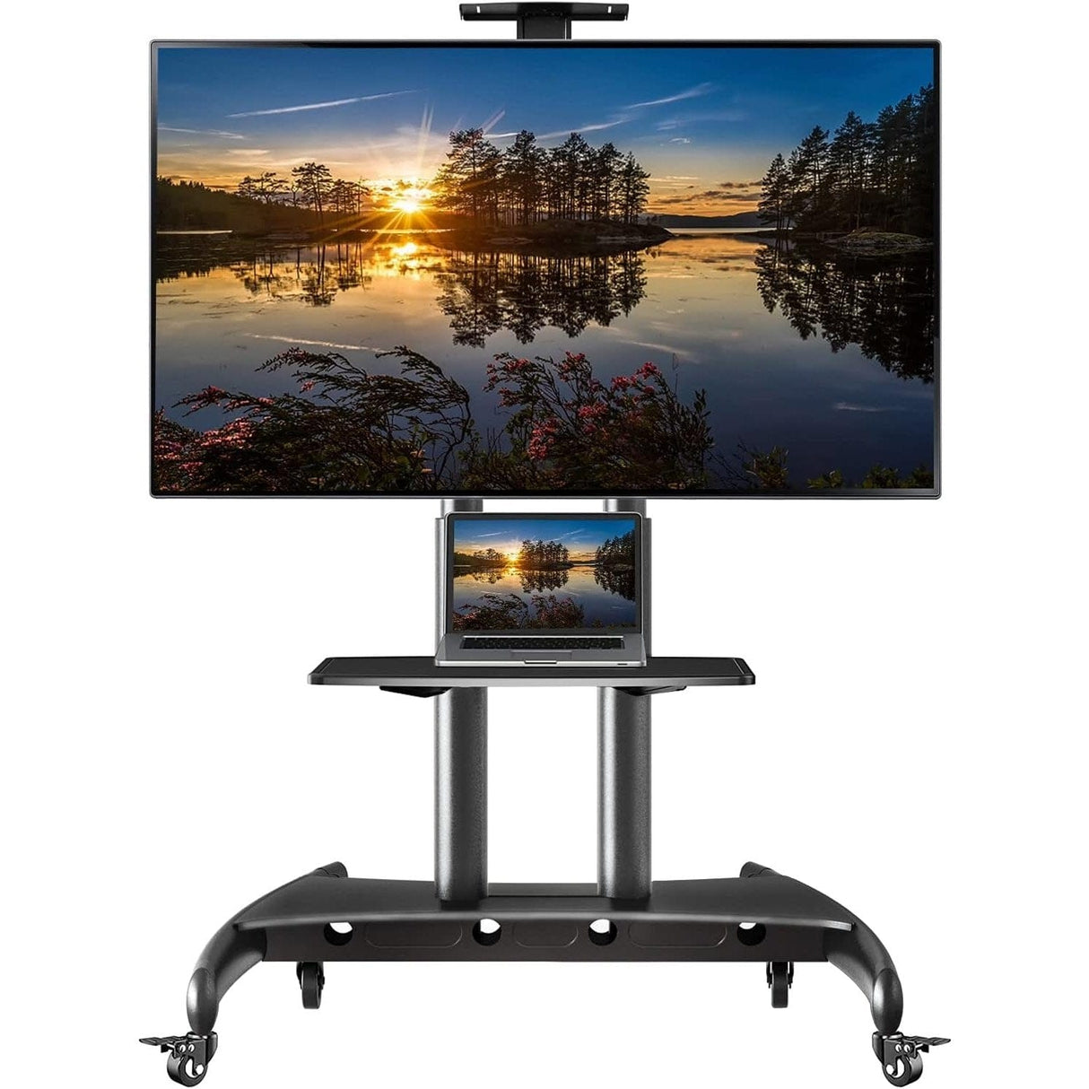 North Bayou Home Accessories NB North Bayou Mobile Cart TV Stand with Wheels - AVA-1800-70-1P