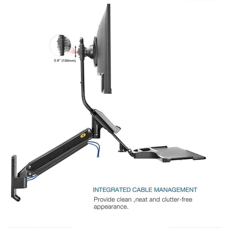 North Bayou Home Accessories NB North Bayou Strut Sit & Stand Monitor TV Wall Mount Bracket Laptop Workstation - MC32-B