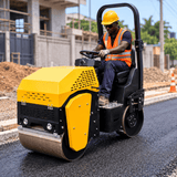 NRG Construction Equipment NRG 1000KG Diesel Double Ride-On Drum Roller 13HP - AL-900