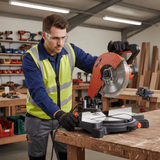 NRG Bench & Stationary Tool NRG 12" Sliding Mitre Saw with 3,000rpm Induction Motor 1600W - NMS1232