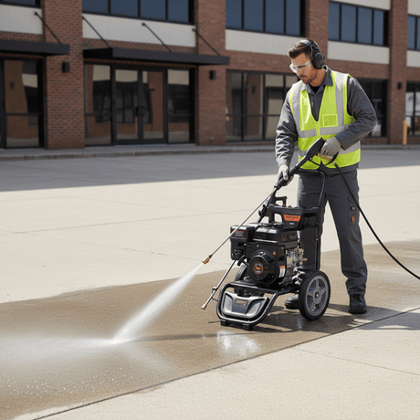 NRG Pressure Washer NRG 160 Bar Gasoline Pressure Washer with 7HP Engine, 7.5L/min Flow Rate and Low-Oil Sensor - NPPW160