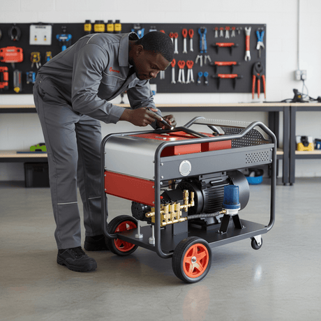 NRG Pressure Washer NRG 200 Bar Three-Phase Hot-Water Pressure Washer 5500W with 15L/min Flow & 90°C Output - LT-M20/15H
