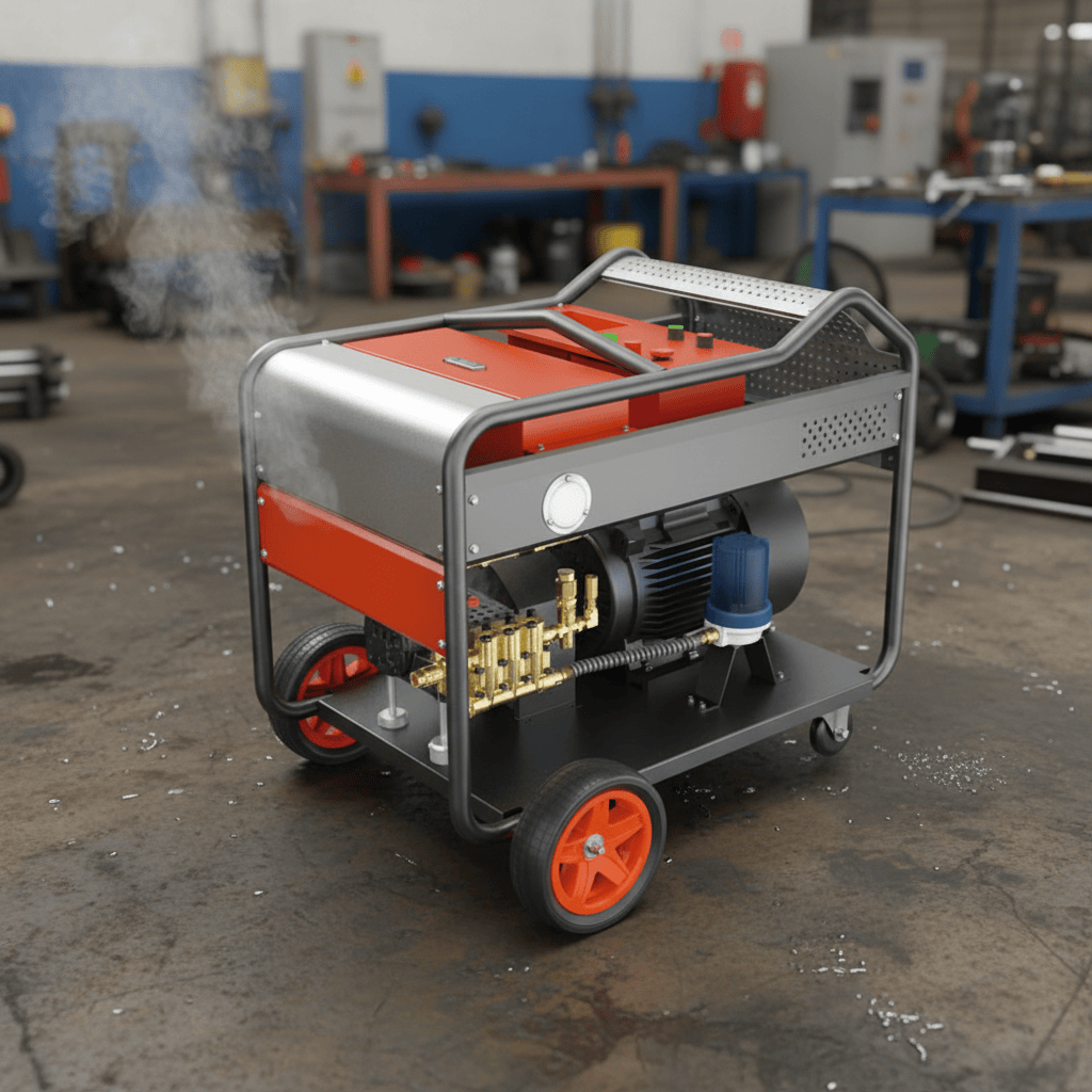 NRG Pressure Washer NRG 200 Bar Three-Phase Hot-Water Pressure Washer 5500W with 15L/min Flow & 90°C Output - LT-M20/15H