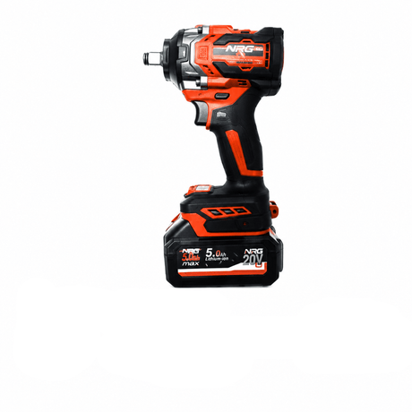 NRG Impact Wrench & Driver NRG 20V Brushless Cordless Impact Wrench Kit 1/2" with 2×5.0Ah Batteries - NBIW20V-502