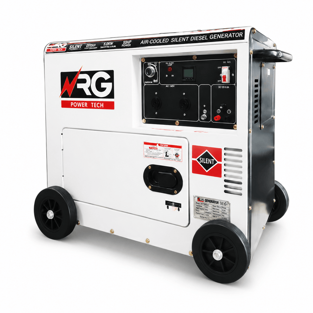 NRG Generators NRG 5.0KW Silent Diesel Generator with Electric Start 10HP - DY7500LN