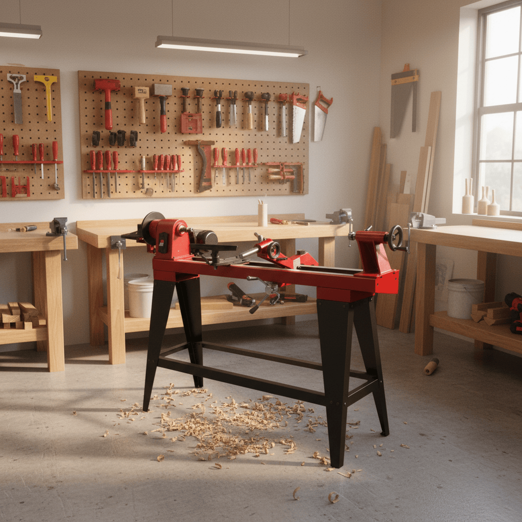 NRG Bench & Stationary Tool NRG 550W Wood Copy Lathe Machine with 1000mm Working Length - MCF1000