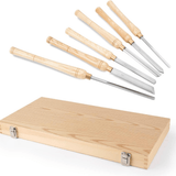 NRG Chisels Files Planes & Punches NRG 6 Pieces Lathe Wood Turning Chisel Set - WTT1002-6PC