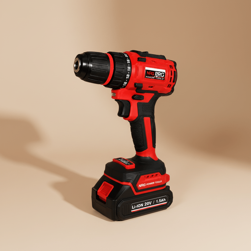 NRG Drill NRG Brushless Cordless Drill 20V with Two 1.5Ah Batteries & Charger - NBDD20V-152