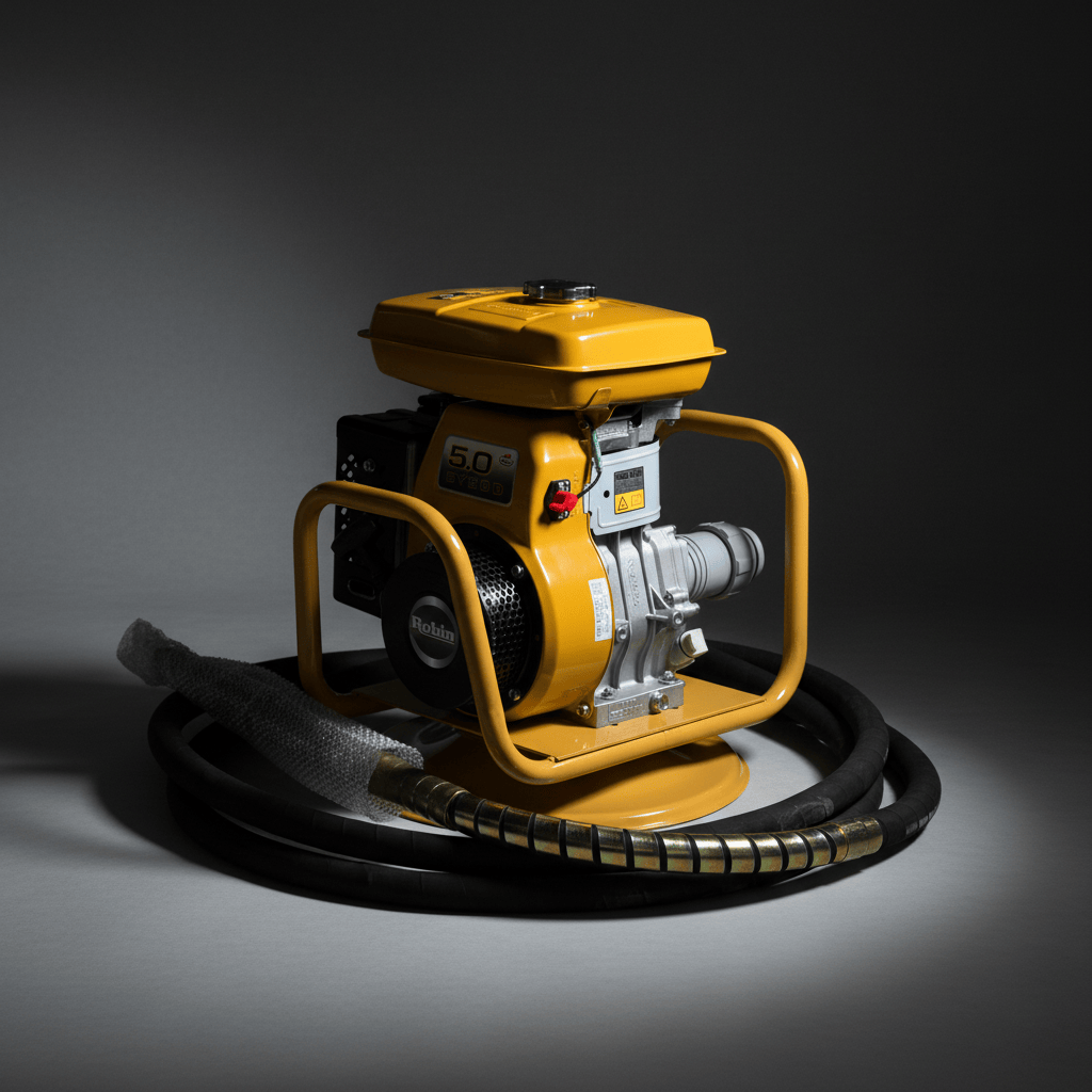 NRG Construction Equipment NRG Exen Gasoline Concrete Vibrator with Robin Engine & Vibrator Poker - NEY20-E