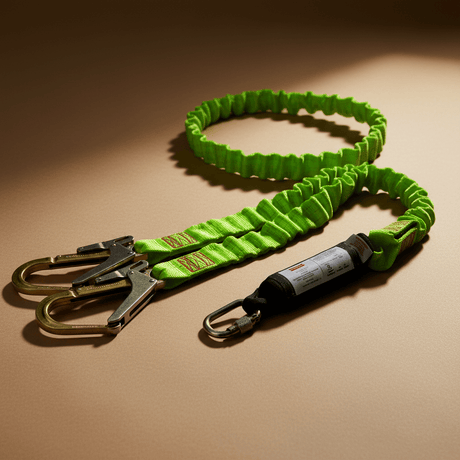 NRG Specialty Safety Equipment NRG Fall Arrest Double Lanyard with Energy Absorber 1.8m x 45mm – ML214