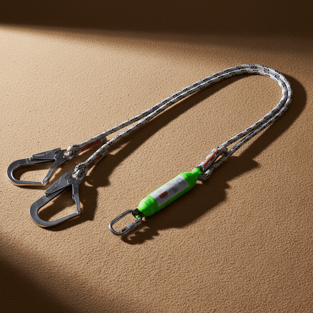 NRG Specialty Safety Equipment NRG Safety Double Shock Absorbing Fall Arrest Lanyard 1.8m x 13mm – CL07