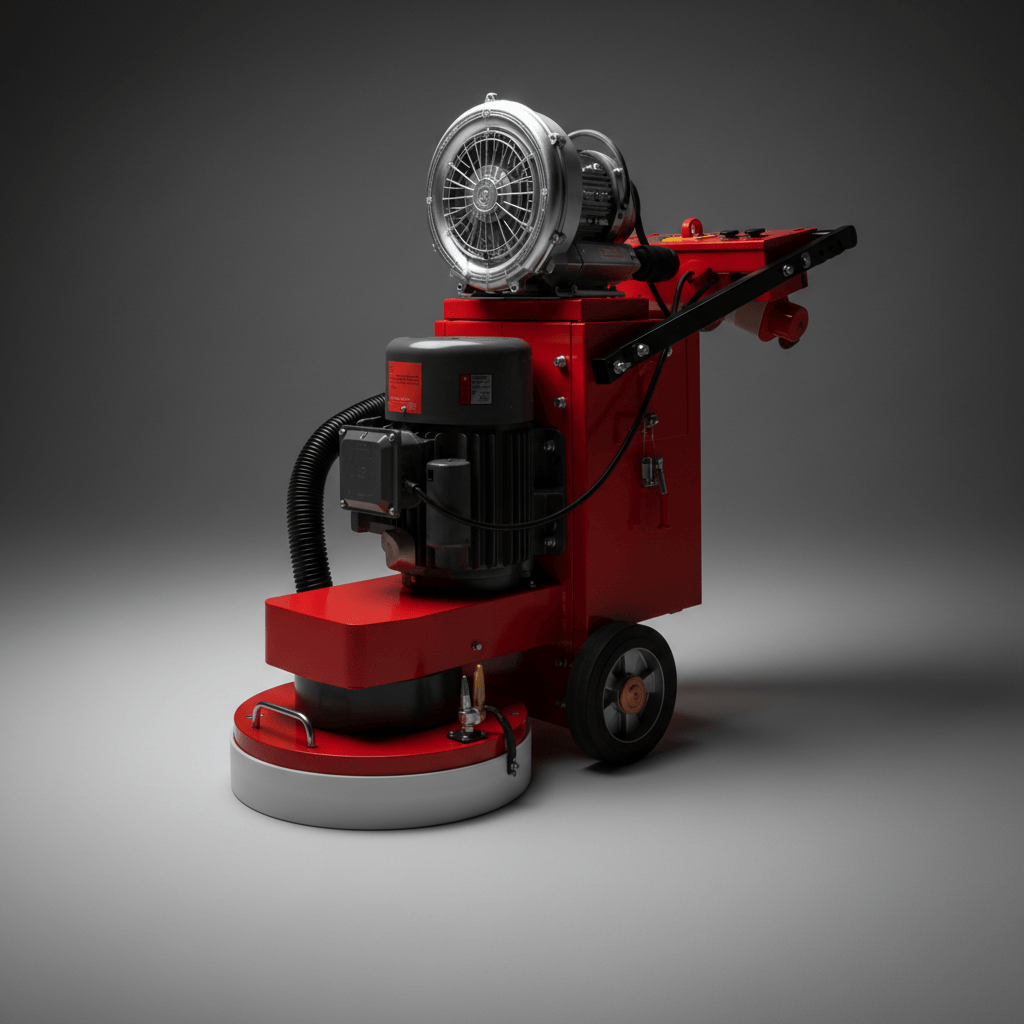 NRG Bench & Stationary Tool NRG Three Phase Concrete Floor Grinder with Built-in Vacuum Cleaner 4KW - DC-400