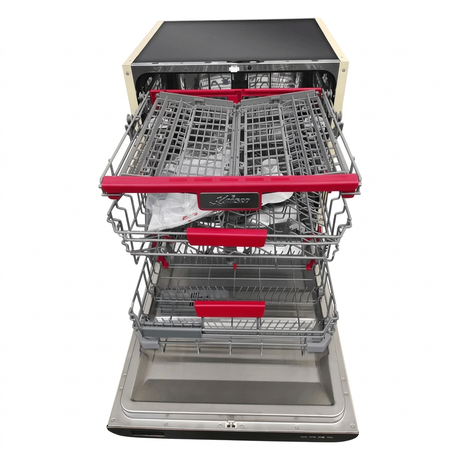 Kaiser Empire Semi-Integrated Dishwasher with 6 Wash Programs | Ivory & Black