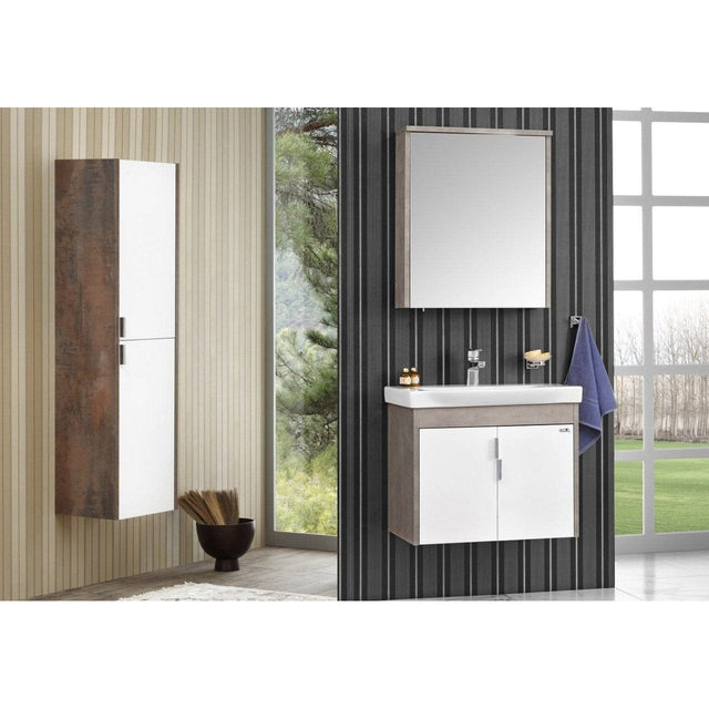 Orka Bathroom Vanity & Cabinets Orka Luna 65cm Bathroom Cabinet, Grey Stone