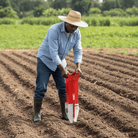 Padark Tillers & Cultivators Padark Manual 2-in-1 Jab Planter & Fertilizer Applicator with Interchangeable Seed Discs