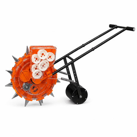 Padark Tillers & Cultivators Padark Manual Single-Row 12-Tooth Seed Planter with Adjustable Spacing & Seed Discs