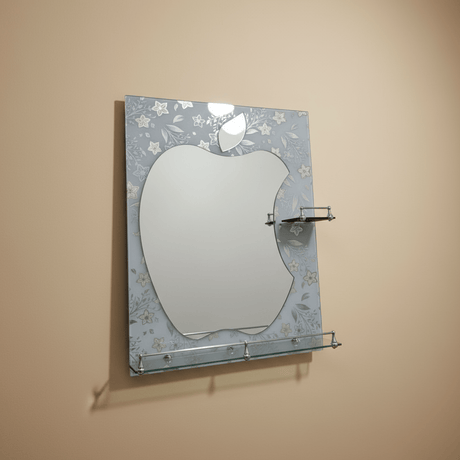 Padmore Bathroom Mirrors Apple Bathroom Mirror with Double Glass Shelf 60x80cm