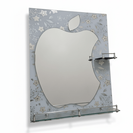 Padmore Bathroom Mirrors Apple Bathroom Mirror with Double Glass Shelf 60x80cm